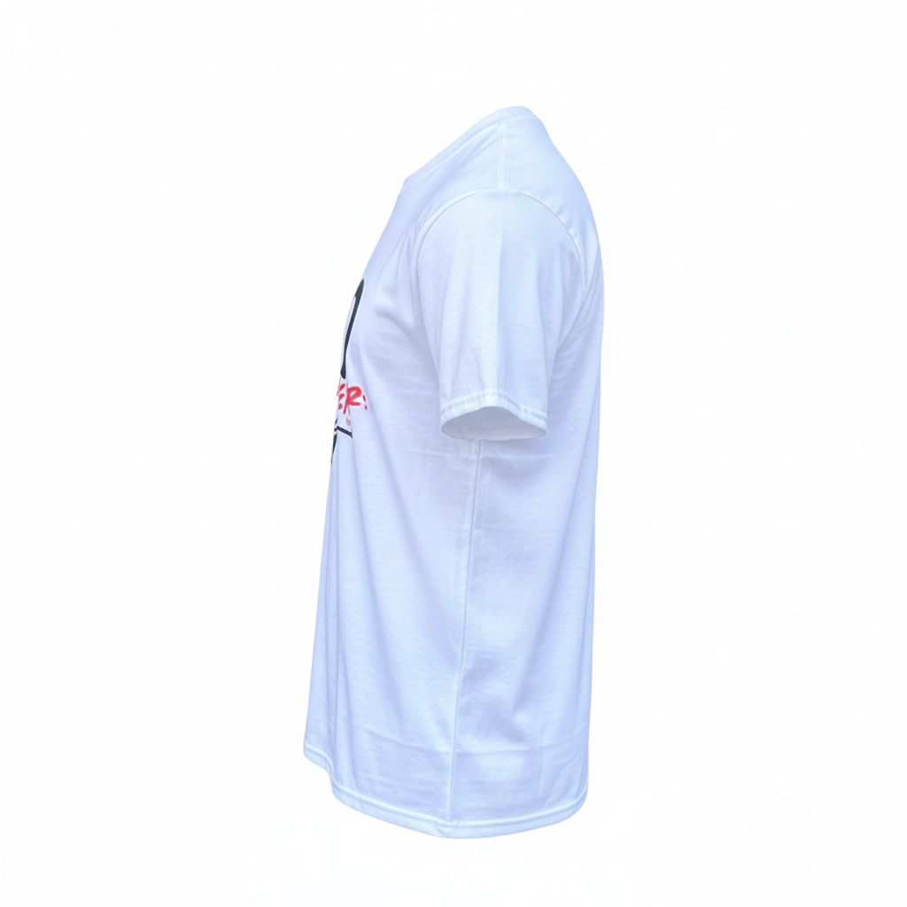 White TrustYourHeart Tee - Side View