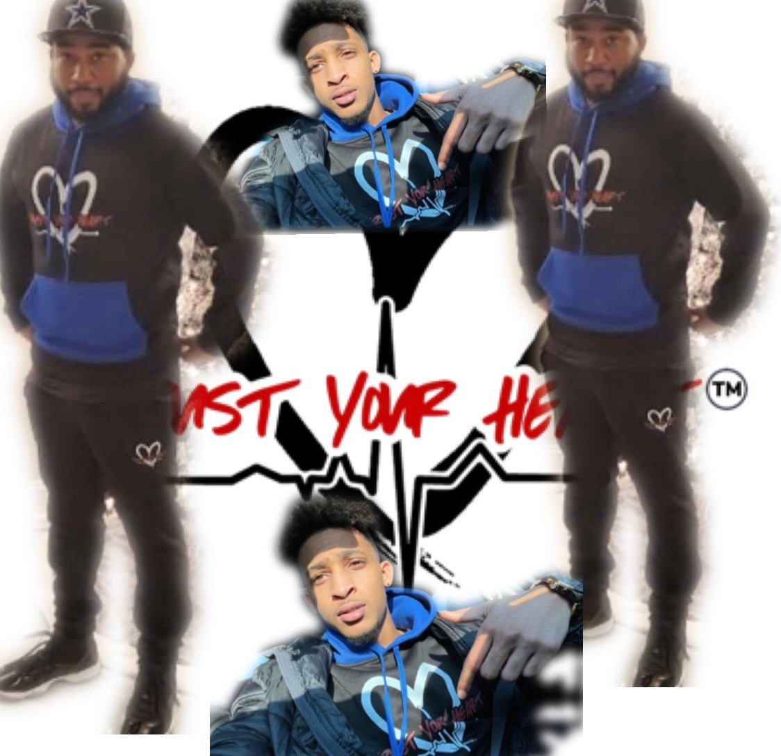 TYH Sweatsuit 2 Piece Blue&Black