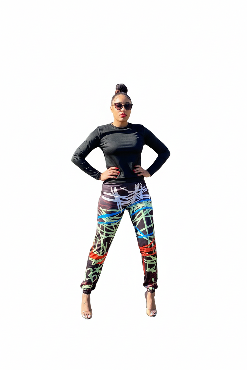 Abstract Pants Set - Image 2