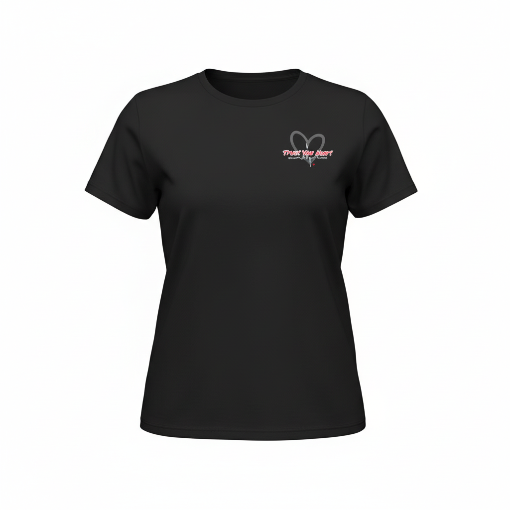 Black TrustYourHeart Tee - Front
