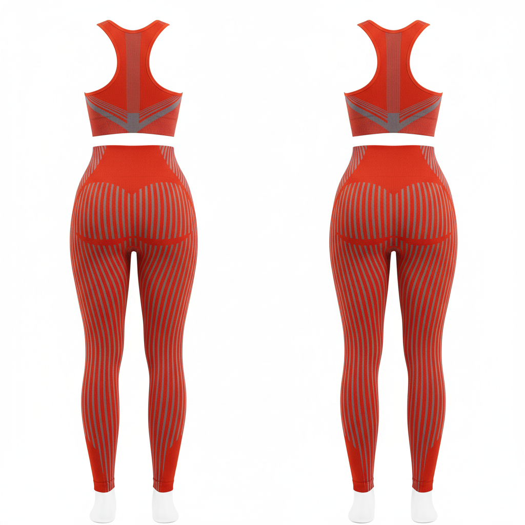 TYH Stripped Fitness Set - Back View