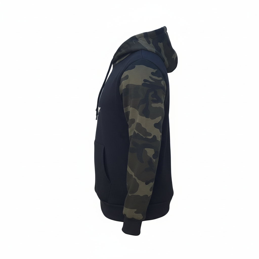 Long Sleeve Camo Hoodie - Side View