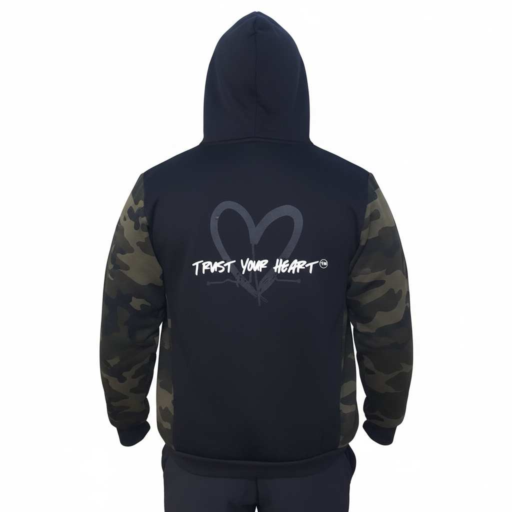 Long Sleeve Camo Hoodie - Back View