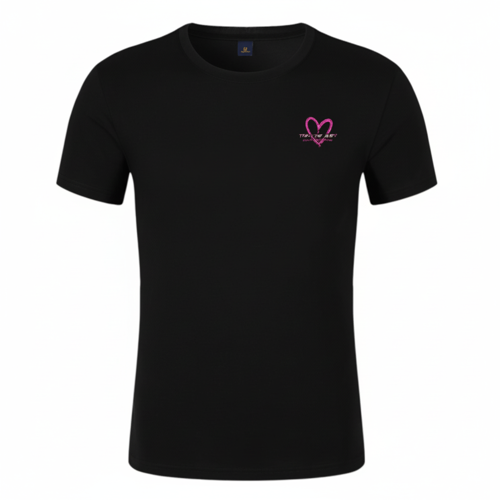 TYH Tee With Pink Logo - Front White Background