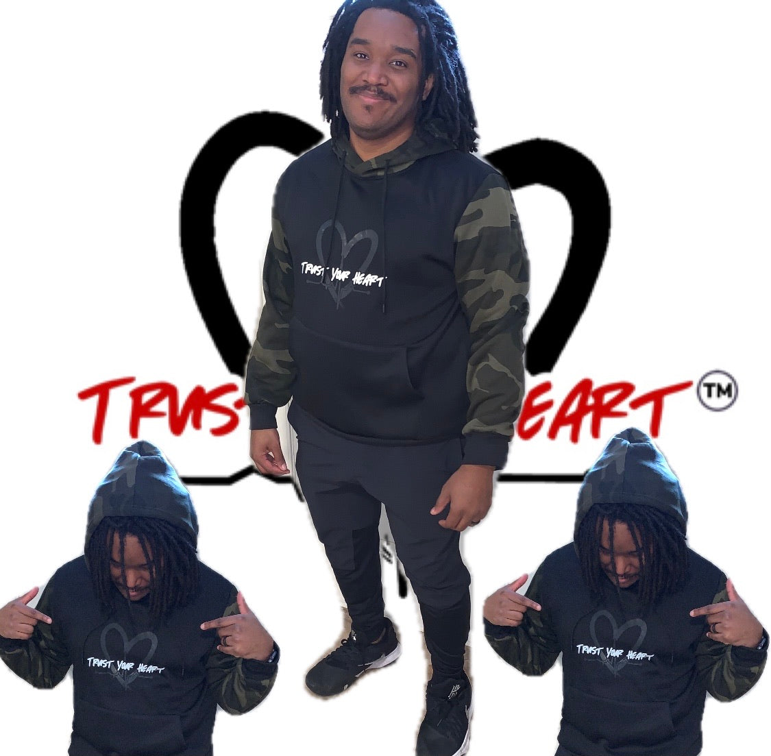 Long Sleeve Camo TrustYourHeart Hoodie