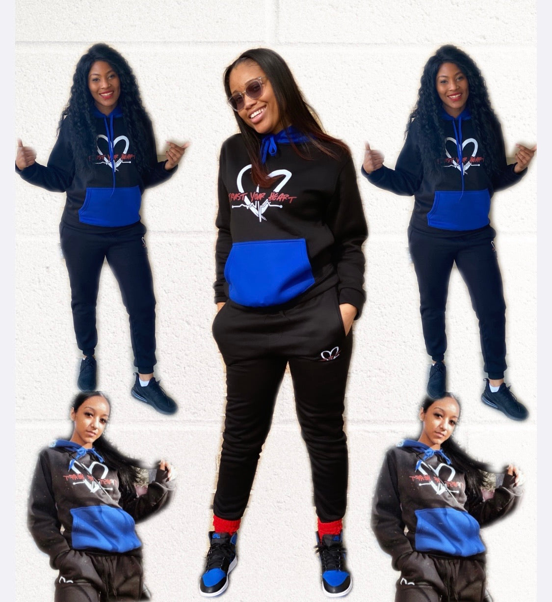 TYH Sweatsuit 2 Piece Blue&Black