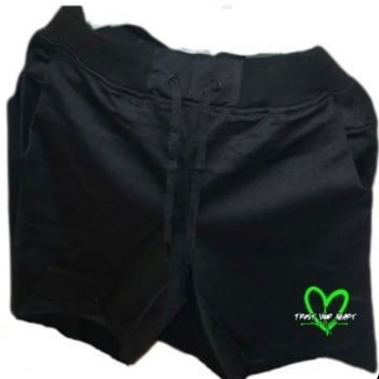 TYH BLK AND LIME SHORTS