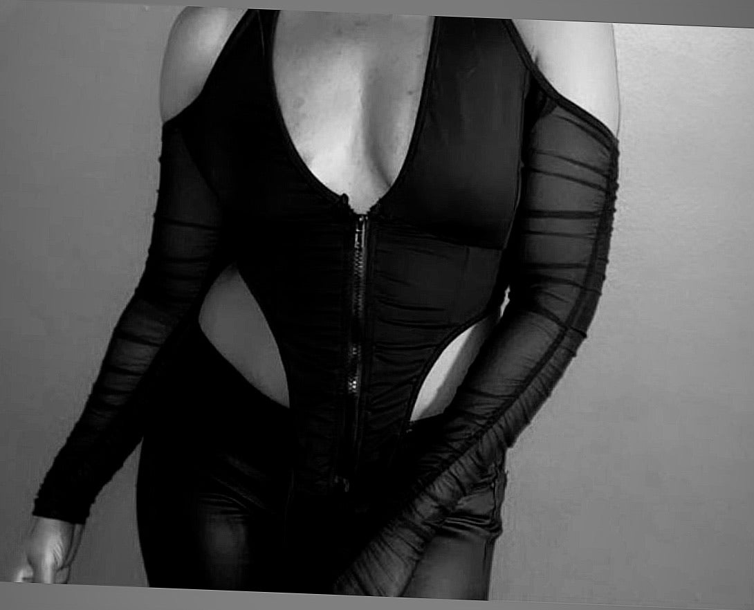 Cold Shoulder Sheer Mesh