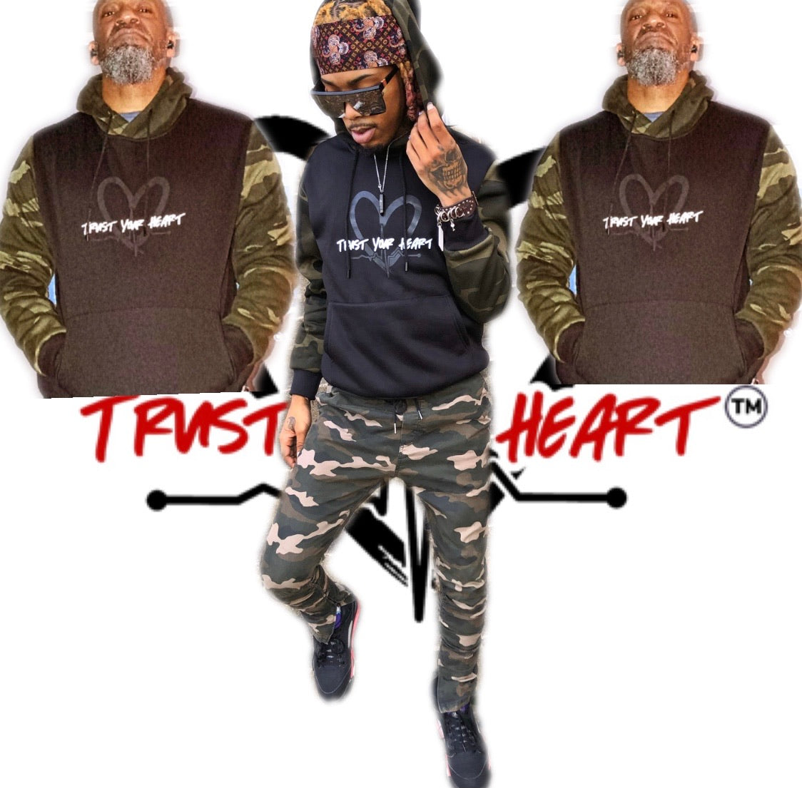 Long Sleeve Camo TrustYourHeart Hoodie
