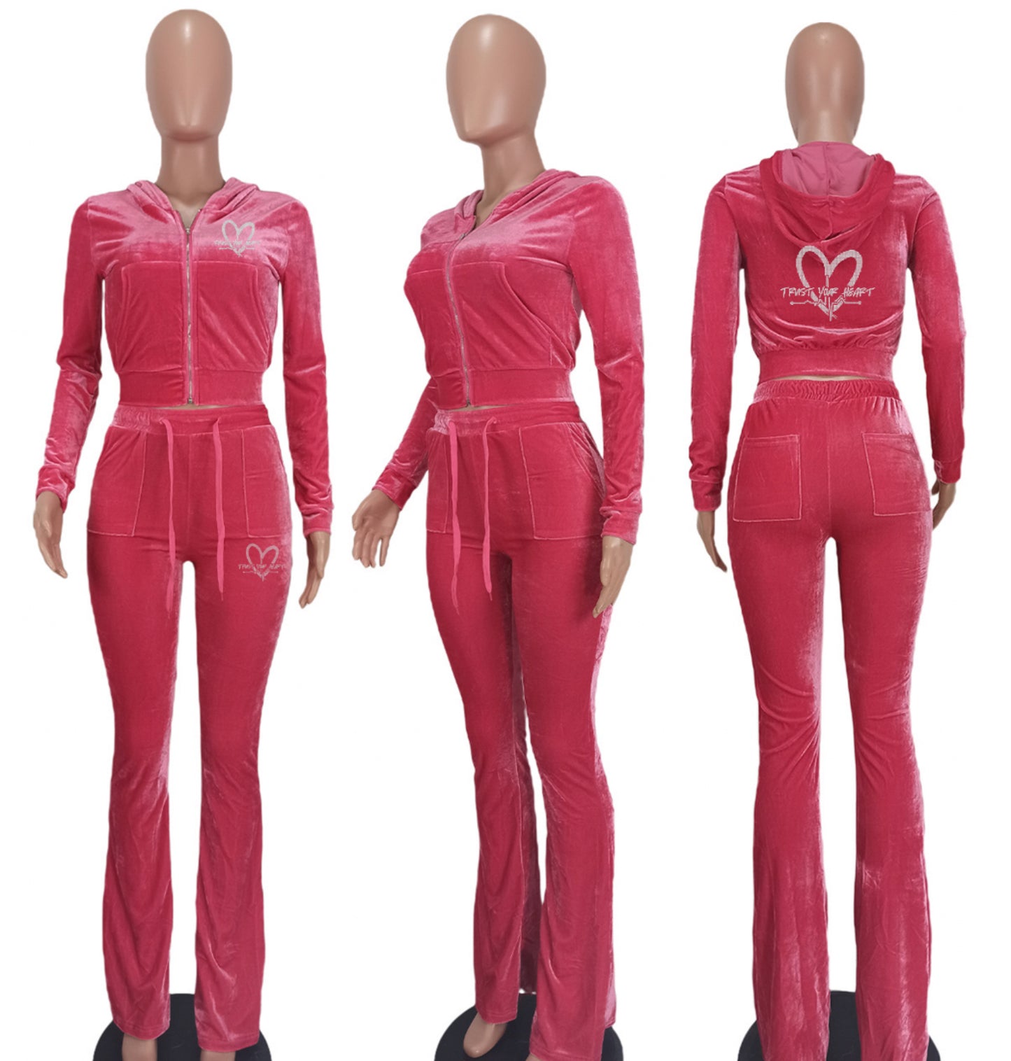 TrustYourHeart Velvet Tracksuit